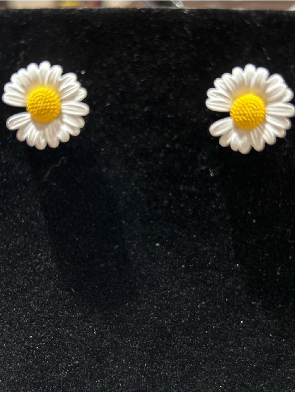 Daisy Stud Earrings - White and Yellow Floral Earrings